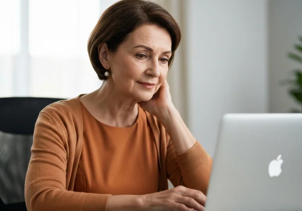 User taking an online autism sensory screening test